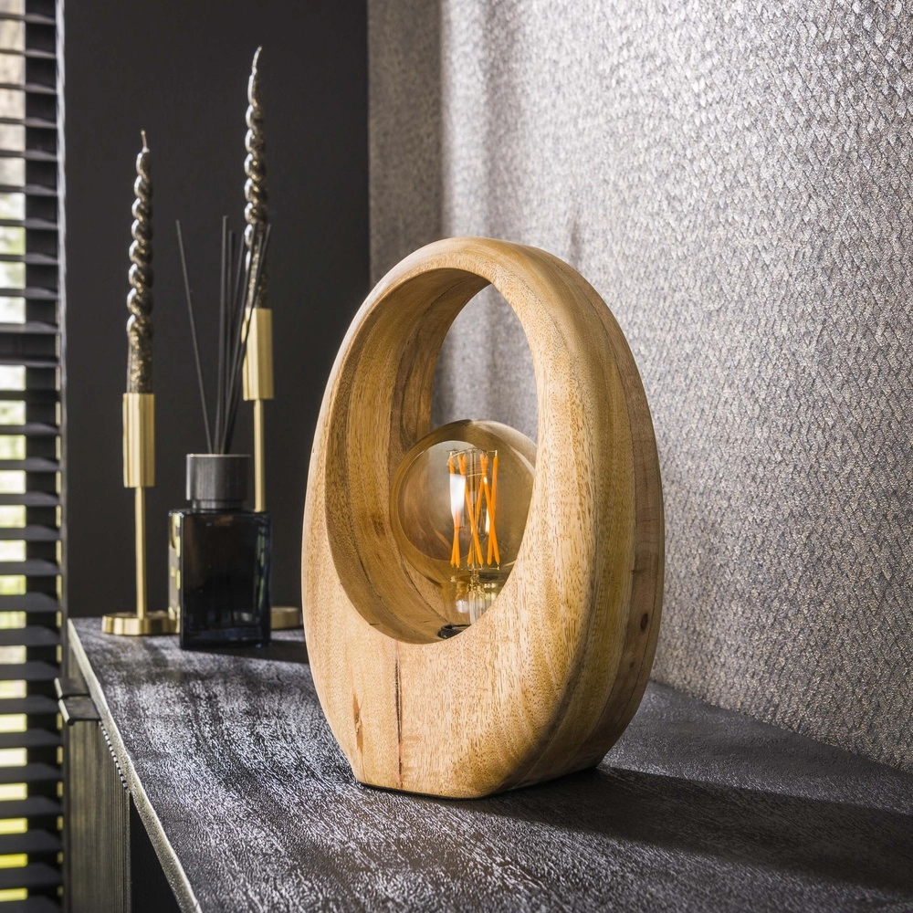 Mango-Holztischlampe Arch 1x E27 - 30cm Lyora 8716803511453
