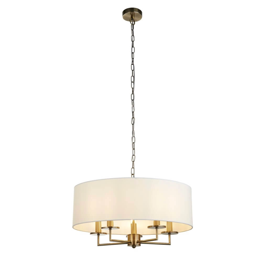 Klassische Hängelampe Knightsbridge Gold Searchlight 5053423249964