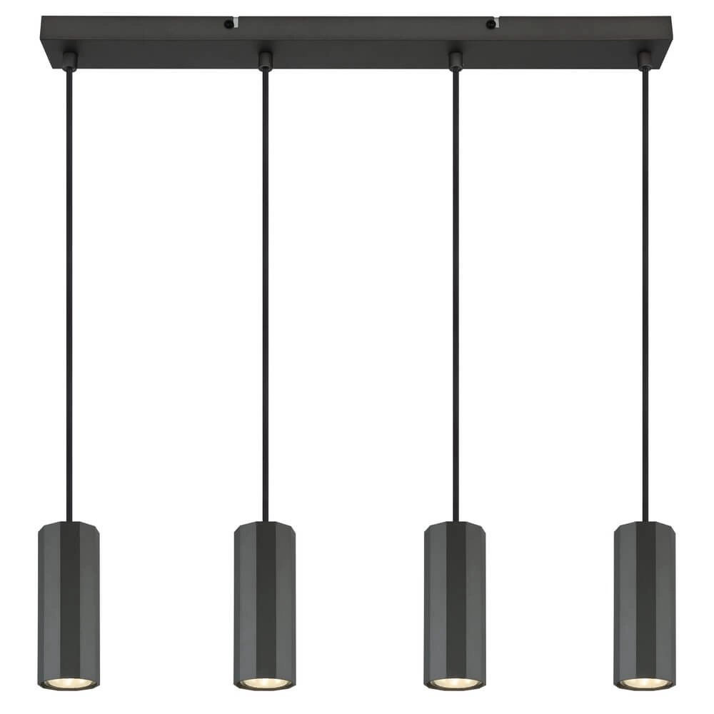 Graue Pendelleuchte James 4-flammig Globo 9007371456871