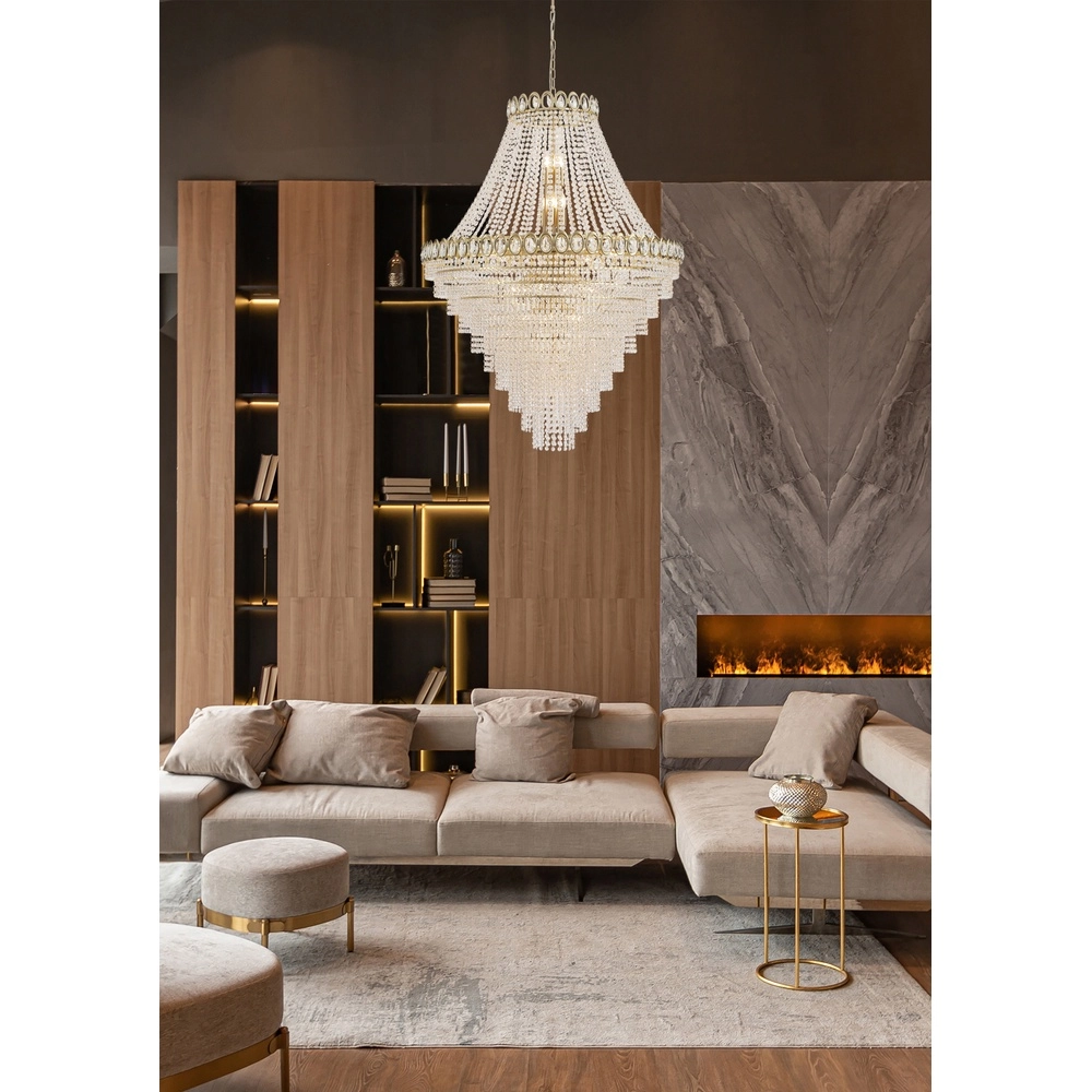 Kronleuchter Louis gold Ø 100cm Searchlight 5053423274621