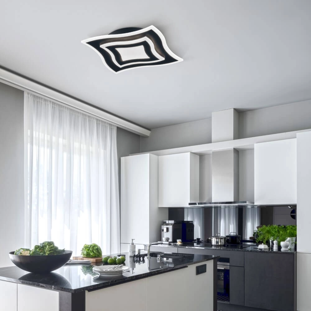 Schwarze LED-Deckenleuchte Gorden 32cm Fischer & Honsel 4003694213059