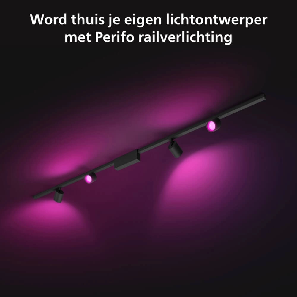 Hue Perifo - White and color Set mit 4 Spots schwarz Philips 8719514407763