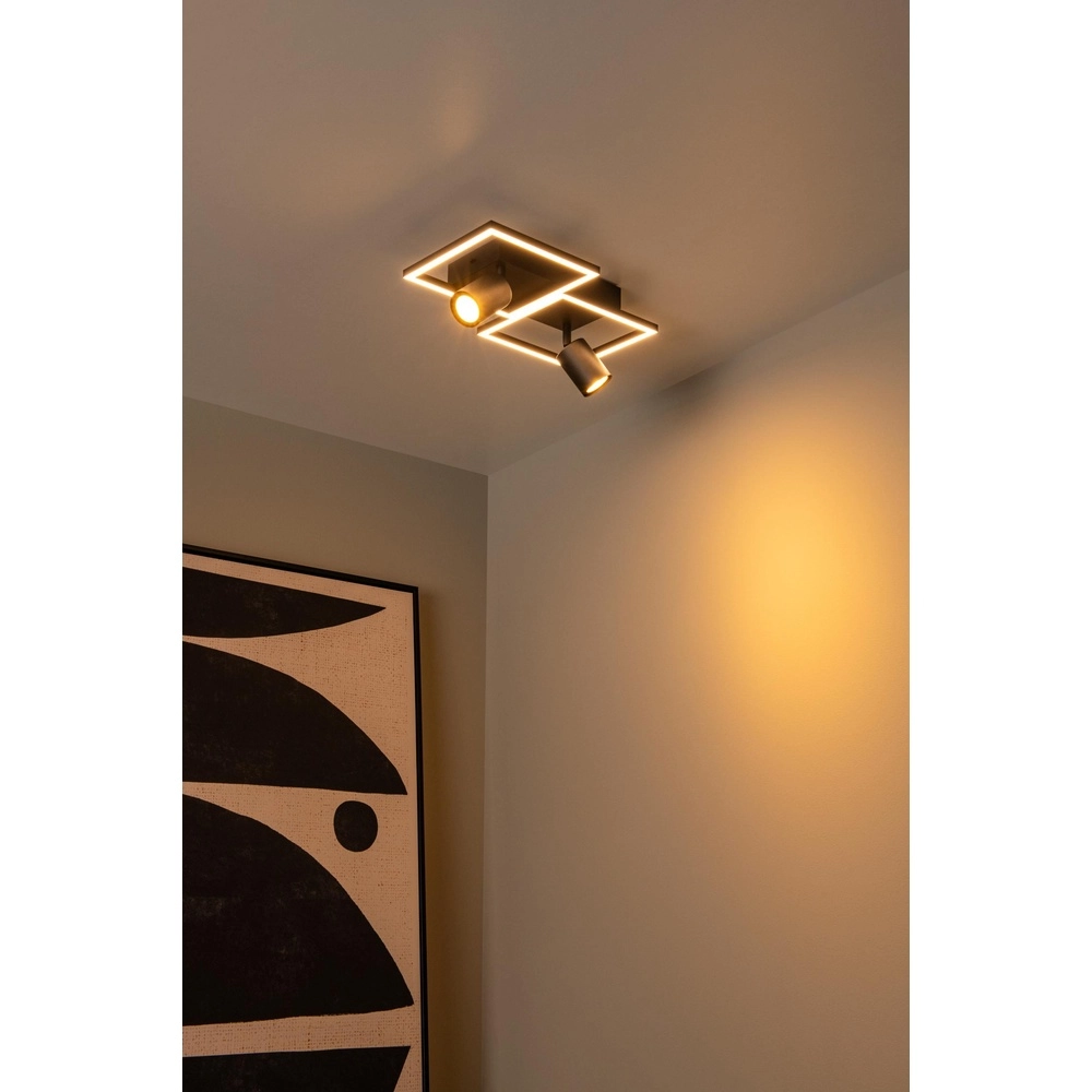 Design-Deckenlampe Arianne LED mit 2x GU10 schwarz Lucide 5411212530882