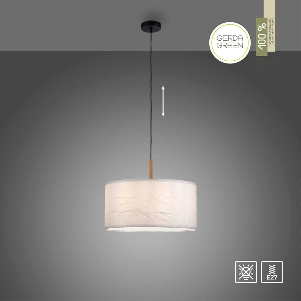 Weiße Hängelampe Green Sofie einzel Just Light 4043689994990