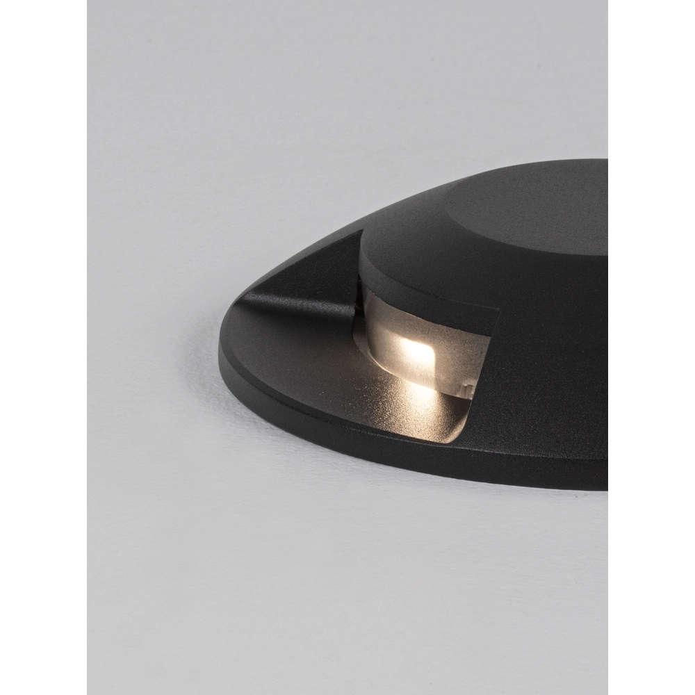 Flach montierter Bodenspot Grado schwarz - 6W Lyora 5212017497895