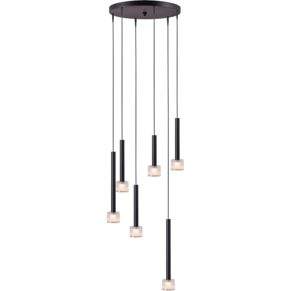 LED-Pendellicht Fabro 6-Licht – Schwarz