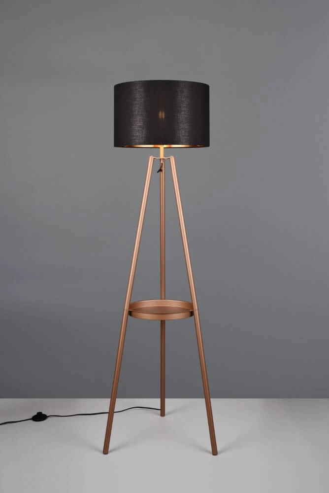 Stehende Stehlampe Colette schwarz mit gold Trio 4017807574555