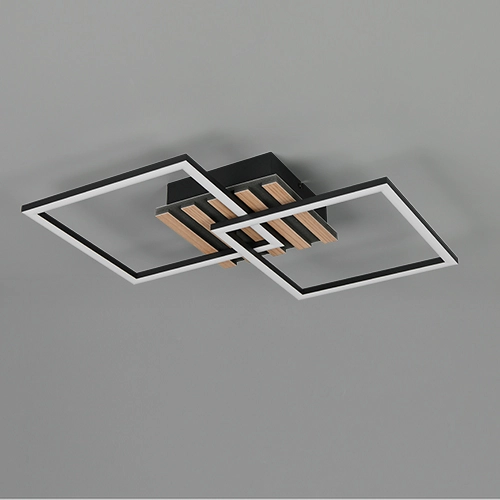 Moderne Deckenlampe Zaro Schwarz 59,5 cm Trio 4017807685961
