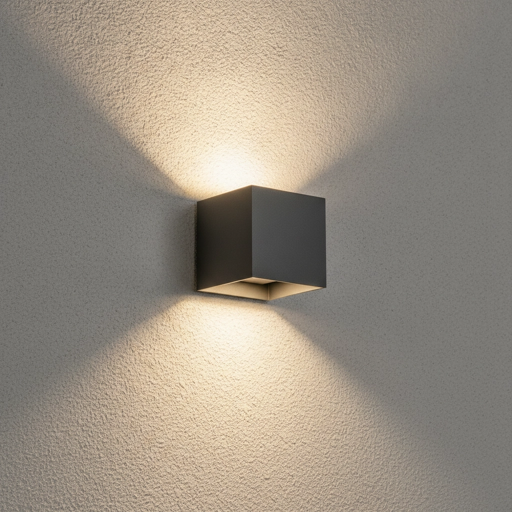 Quadratischer Aufputz-Spot Como grau