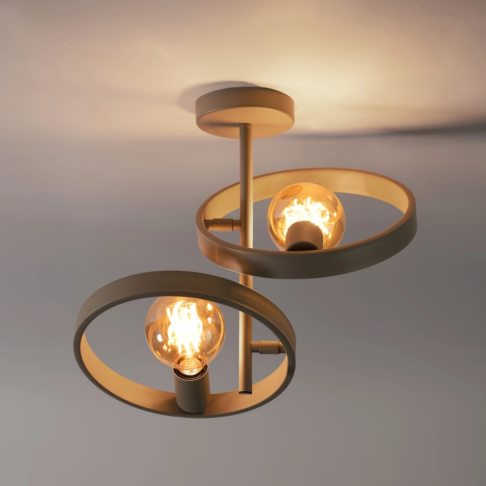 Ring-Deckenlampe Hover Sand – 2x E27