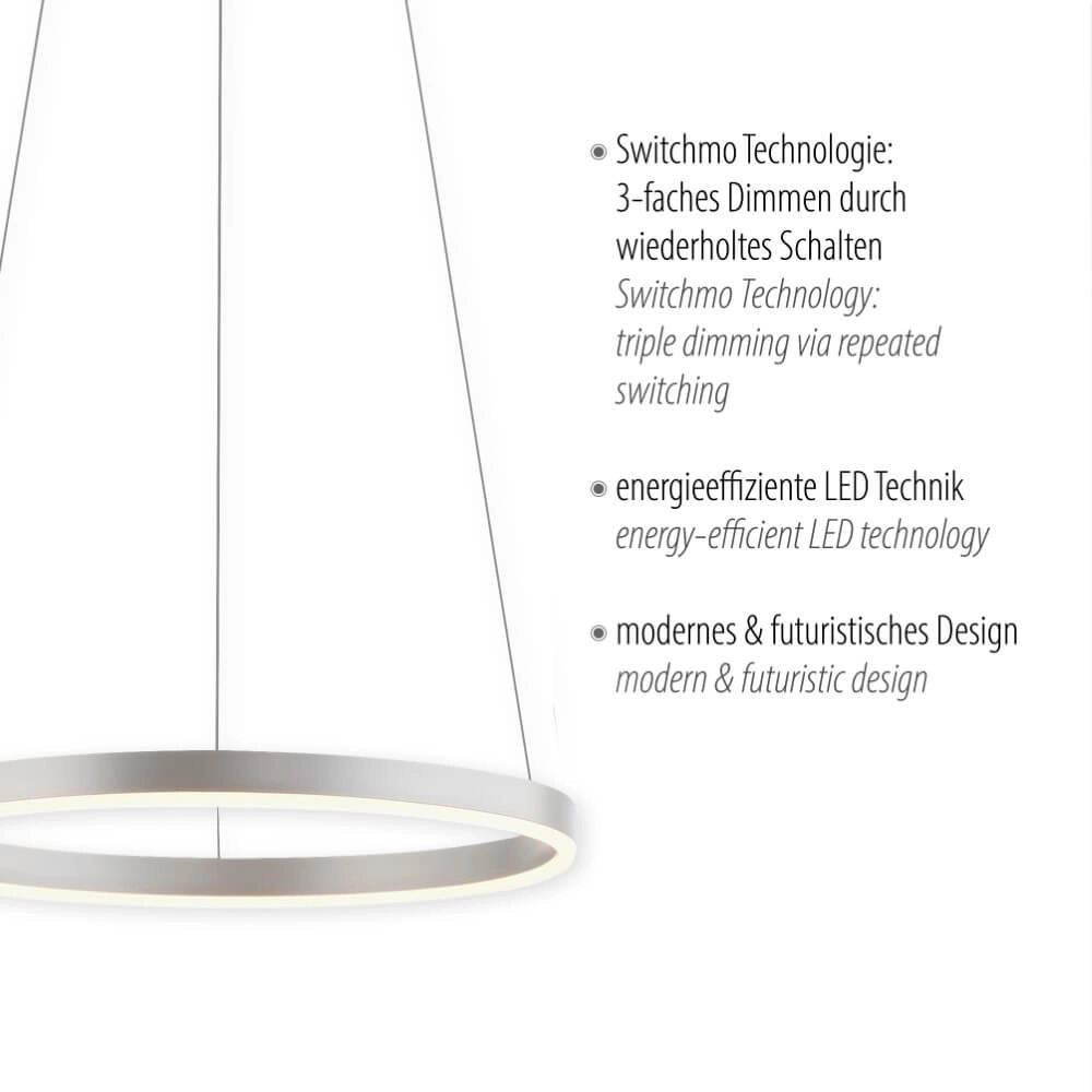 Hängelampe Ritus Aluminium Just Light 4043689983499