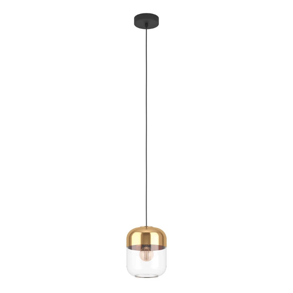 Goldene Hängelampe Maryvilla mit Glasschirm Eglo 9008606244553