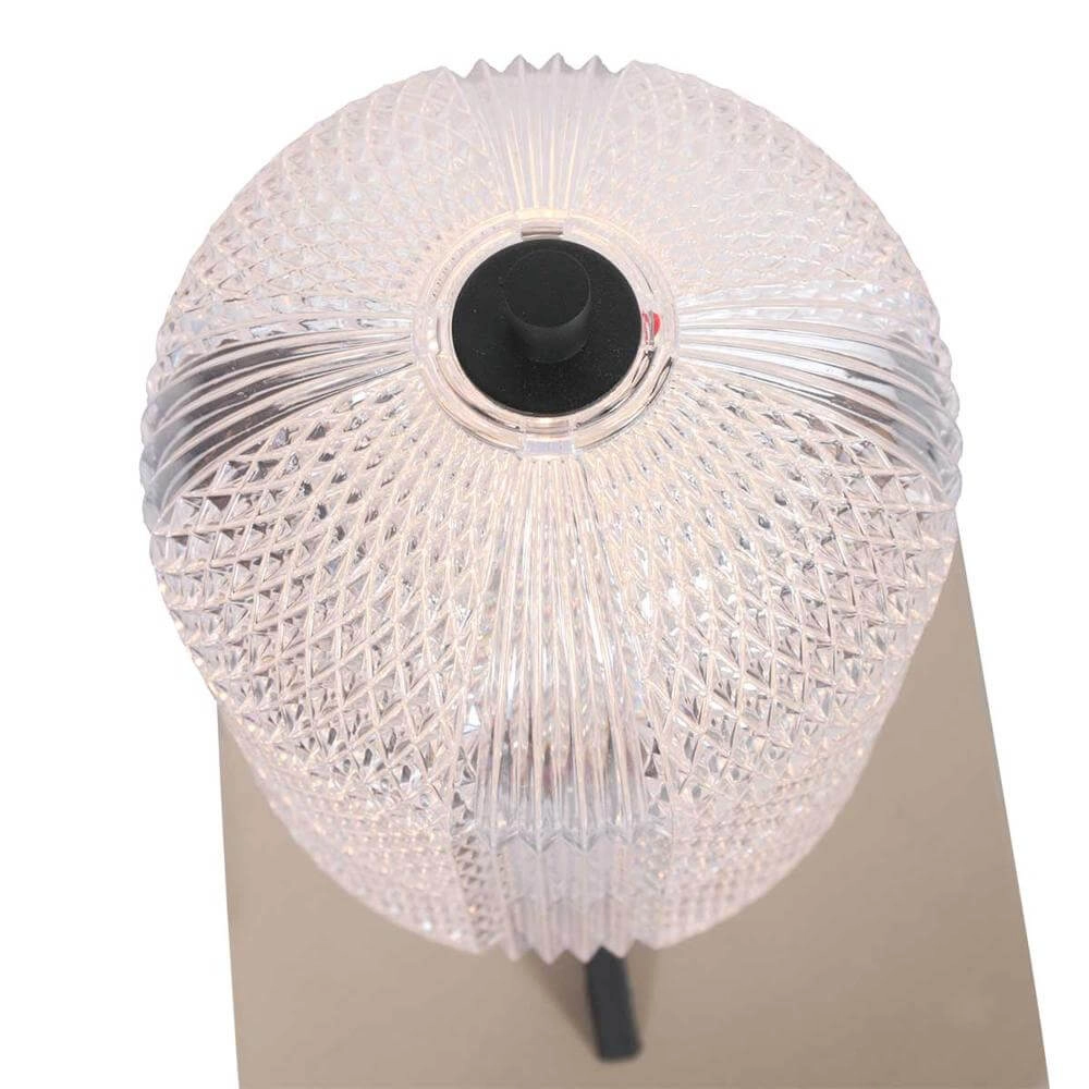 Tischlampe Geripu Schwarz mit Klarglas Steinhauer 8712746173789