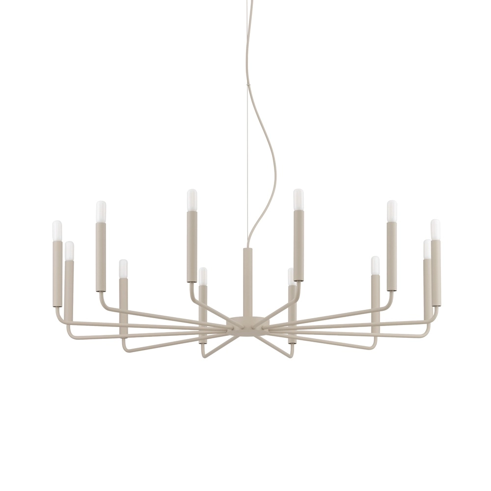 Moderner Kronleuchter Orto sandbraun Ø 103 cm Lyora 5903139125260