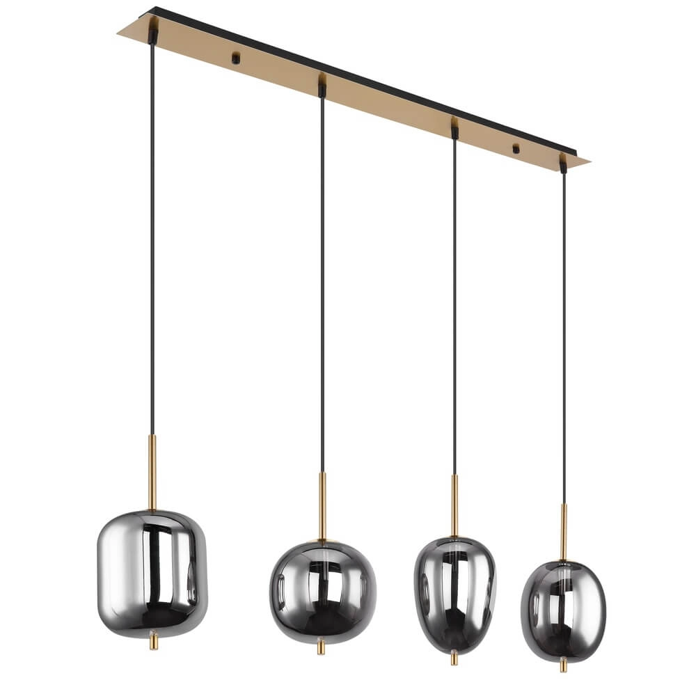 Goldene Pendelleuchte Blacky I 4-flammig Globo 9007371416042