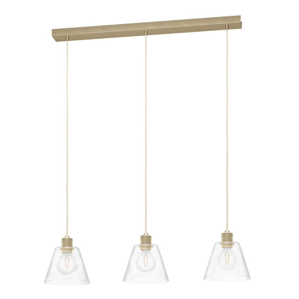 Esstisch-Hängelampe Copley Gold mit Glas