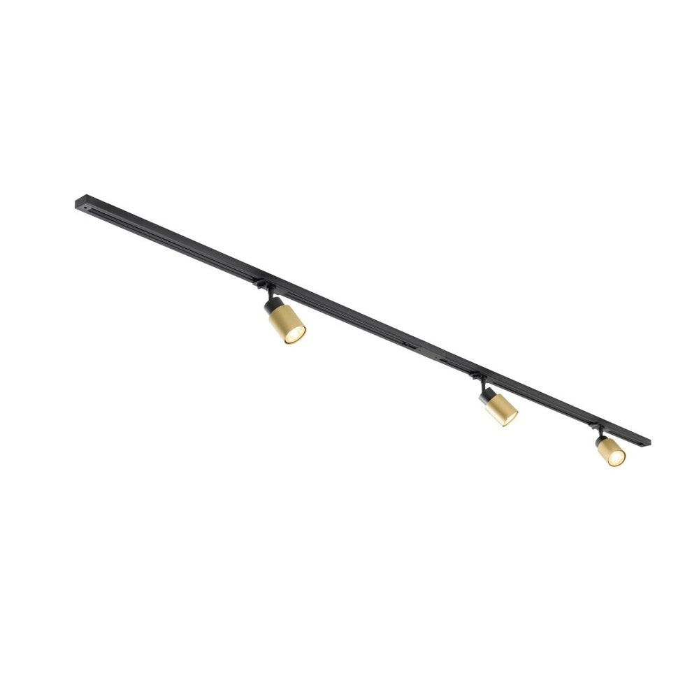 Schienen-Set Puri 2.0 1-phasig gold mit schwarz SLV 4024163303125