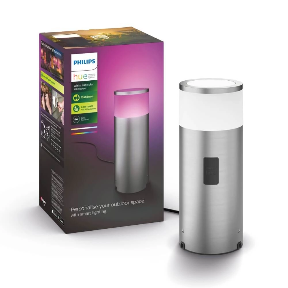 Gartenlampe Hue Calla Edelstahl Philips 8719514388499