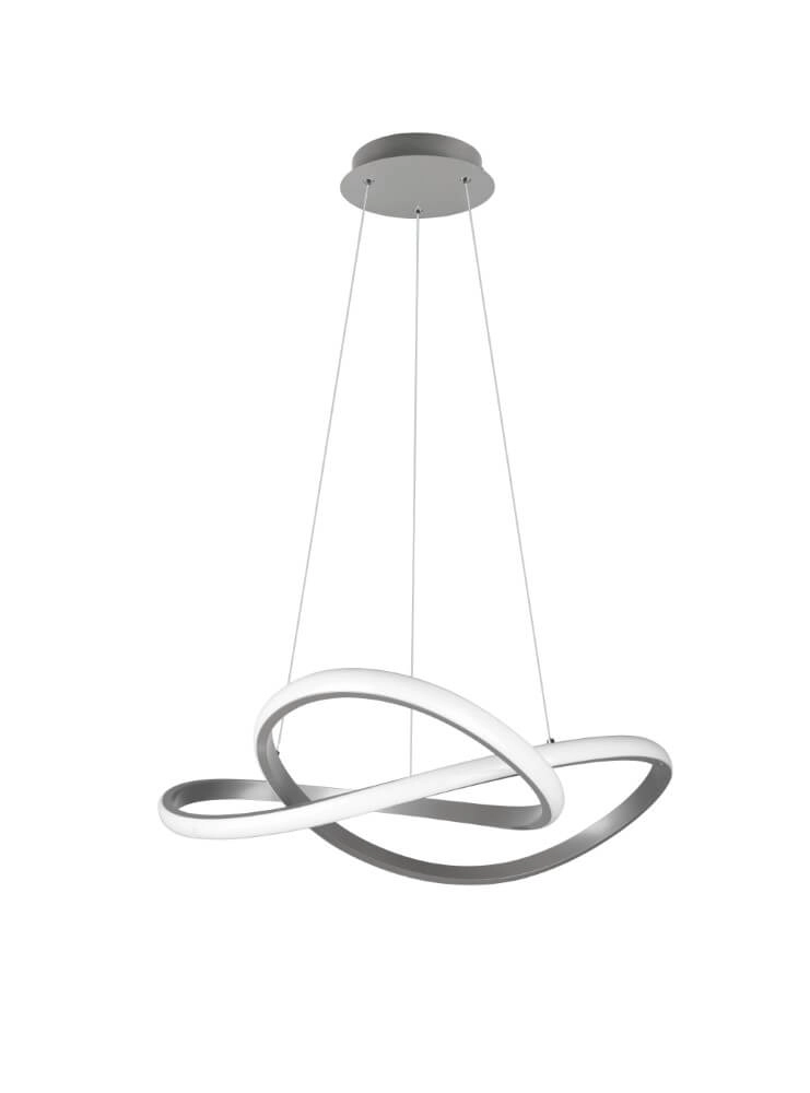 LED-Hängelampe Course grau Trio 4017807521504