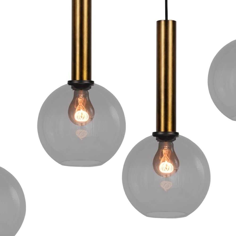 Hängelampe mit 6 Leuchten Bella 2 mit Rauchglas Masterlight 8718121344454