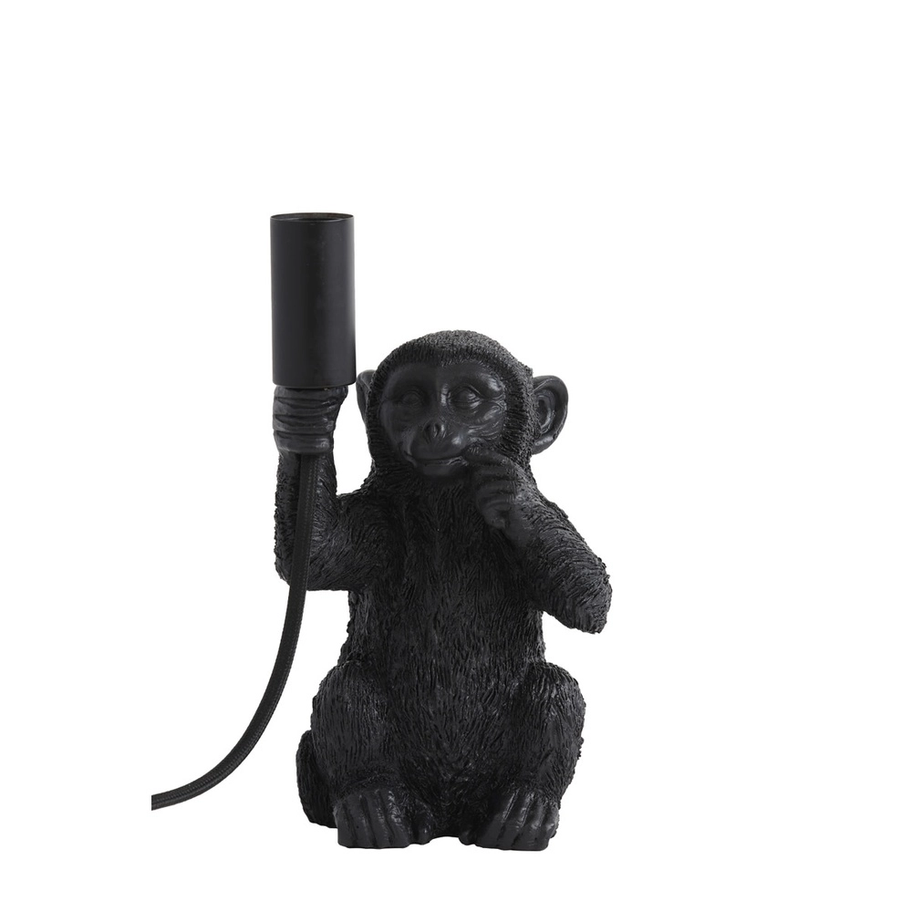 Tischlampenaffe Monkey Schwarz 23,5 cm Light & Living 8717807605384