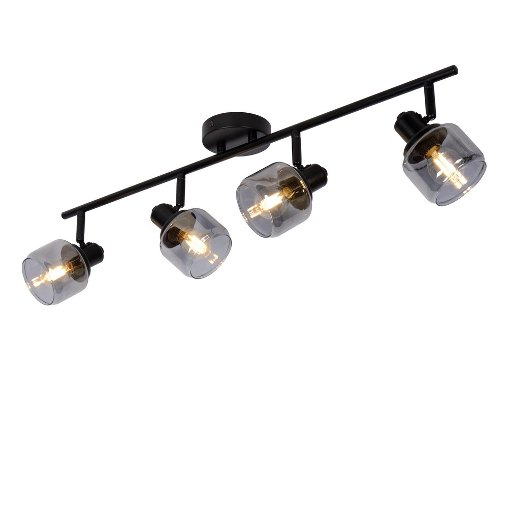 Deckenlampe Bjorn 4-Licht Schwarz Lucide 5411212771254