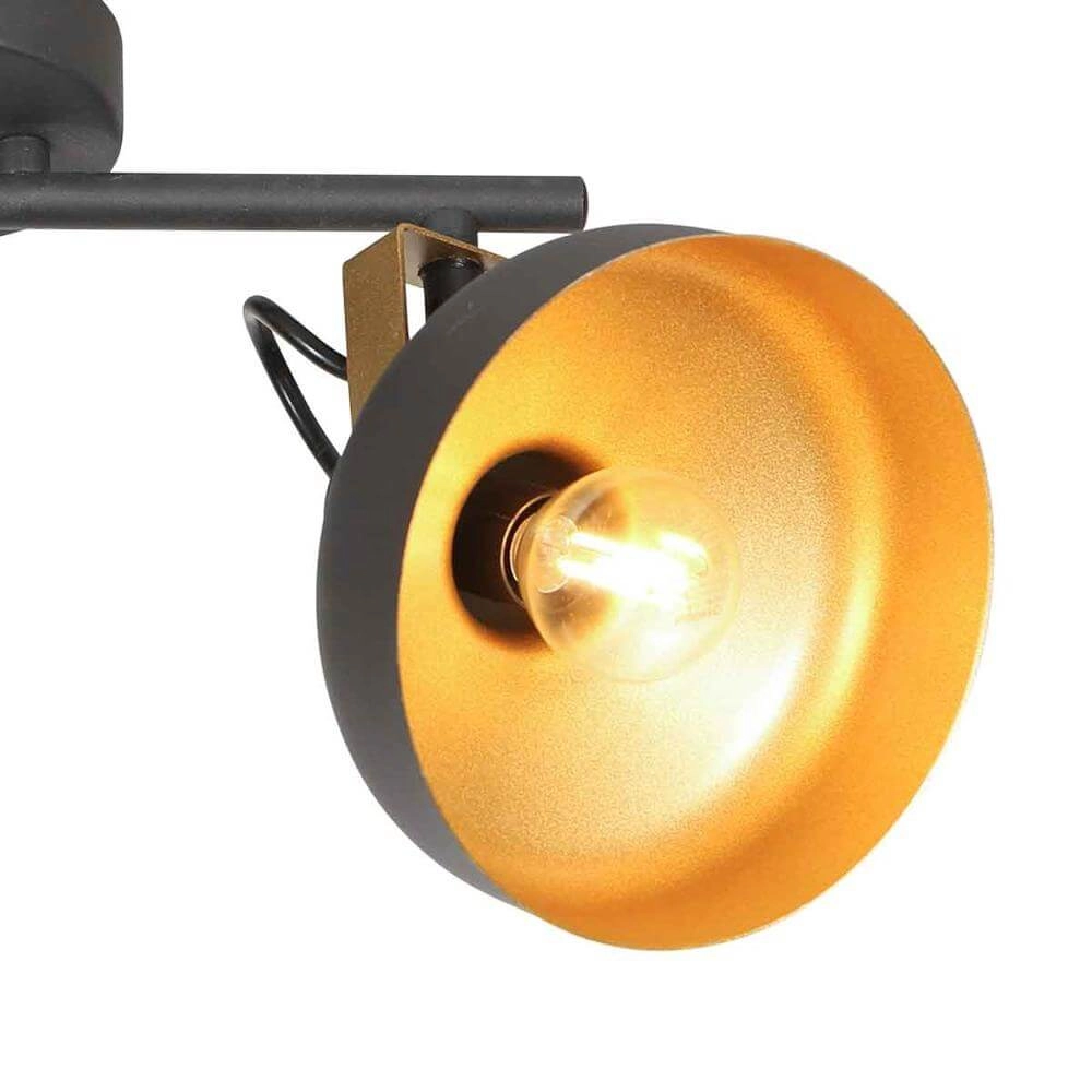 Deckenlampe Prato schwarz mit gold 2-flammig Steinhauer 8712746176384