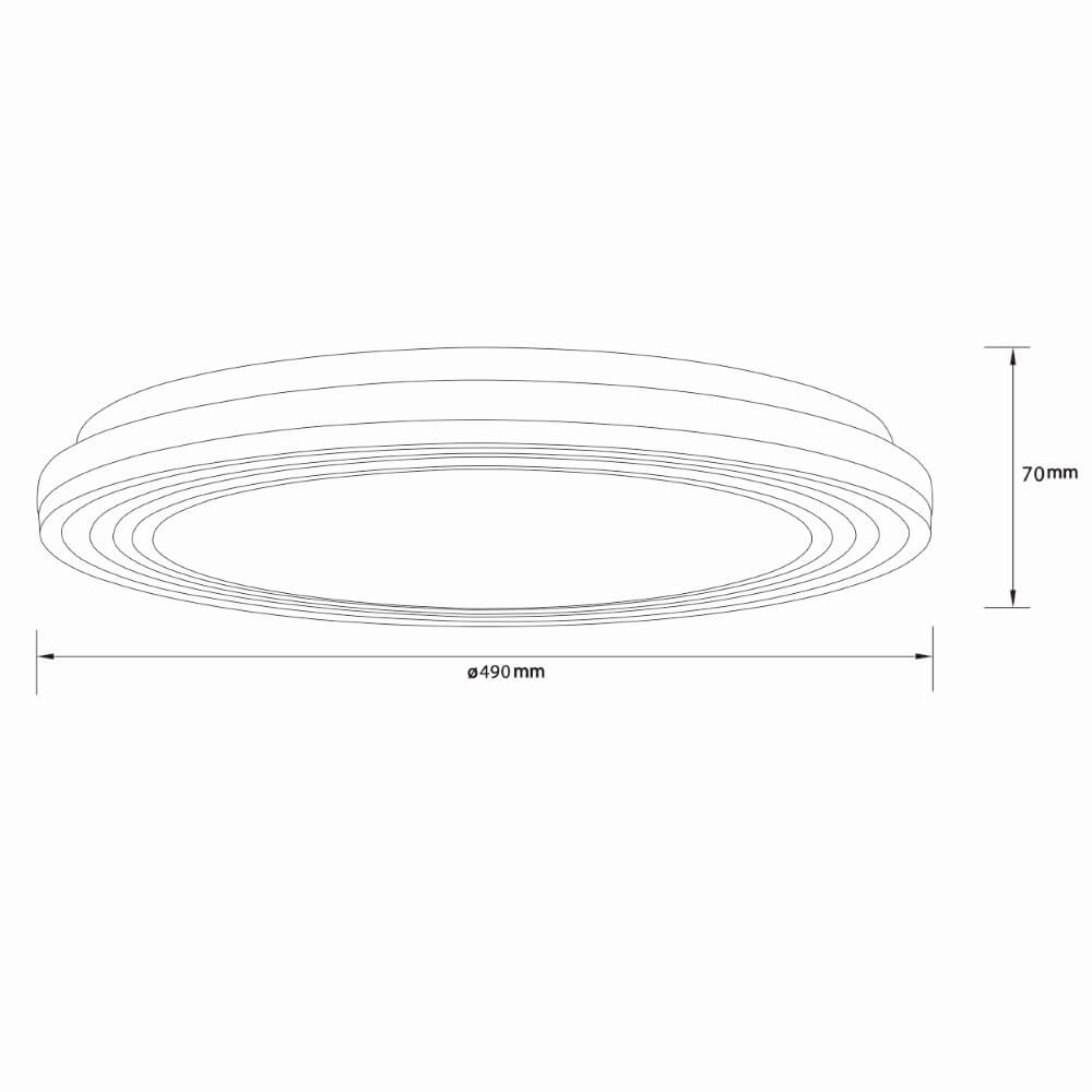 Schwarz-weiße Deckenleuchte Kobana Ø 49cm Brilliant 4004353426544