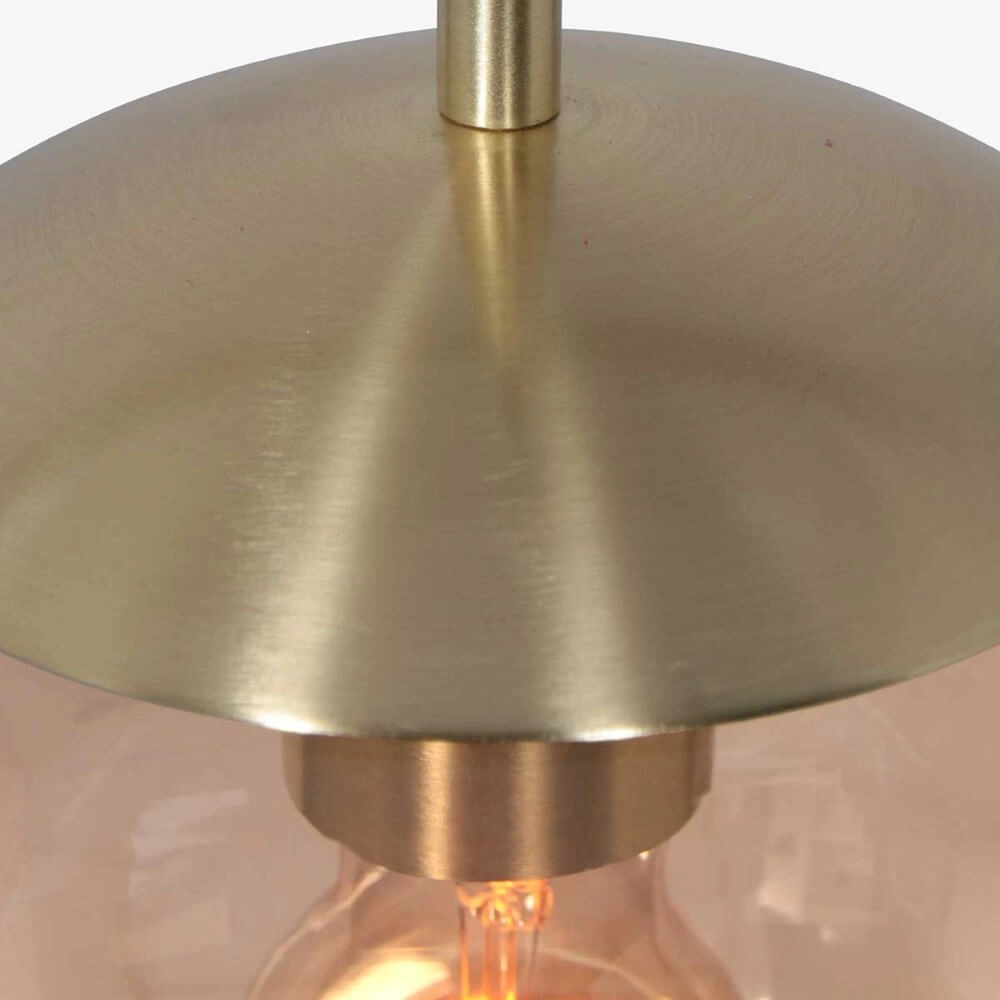 Gold glass hanging lamp Bolique Ø 30cm Steinhauer 8712746166392