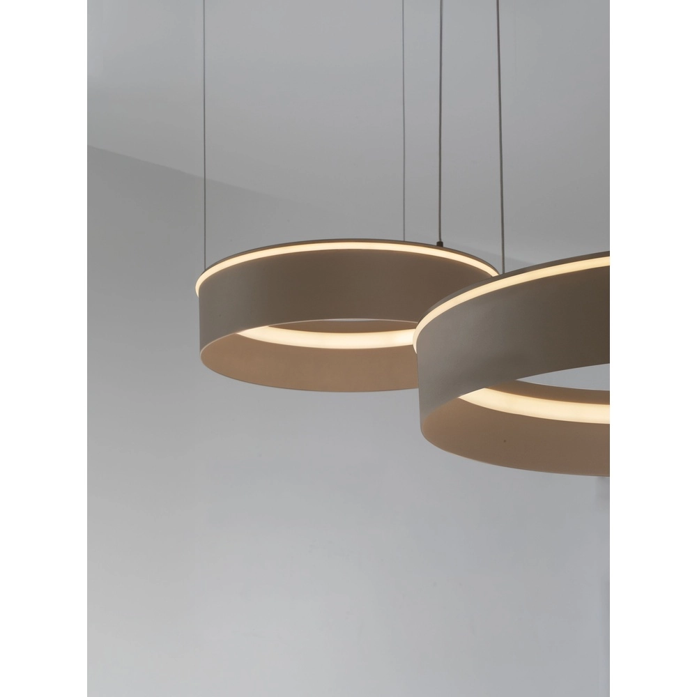 Moderne Pendellampe Olivia Doppelter Sandbraun Lyora 5212017494269