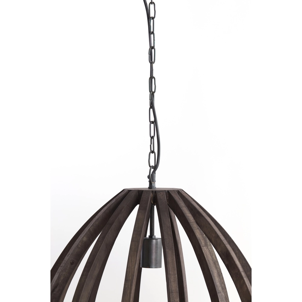 Holz-Pendellampe Barsia Ø 50cm – Walnussfarbe Light & Living 8717807701055
