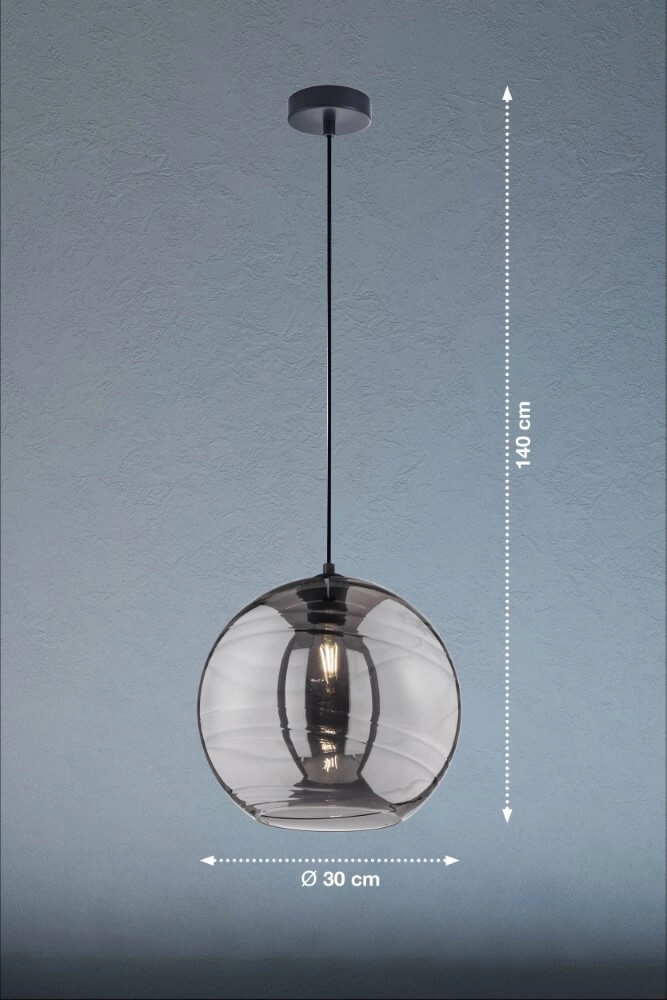 Hängelampe aus Glas Opie Ø 25cm Fischer & Honsel 4003694606677