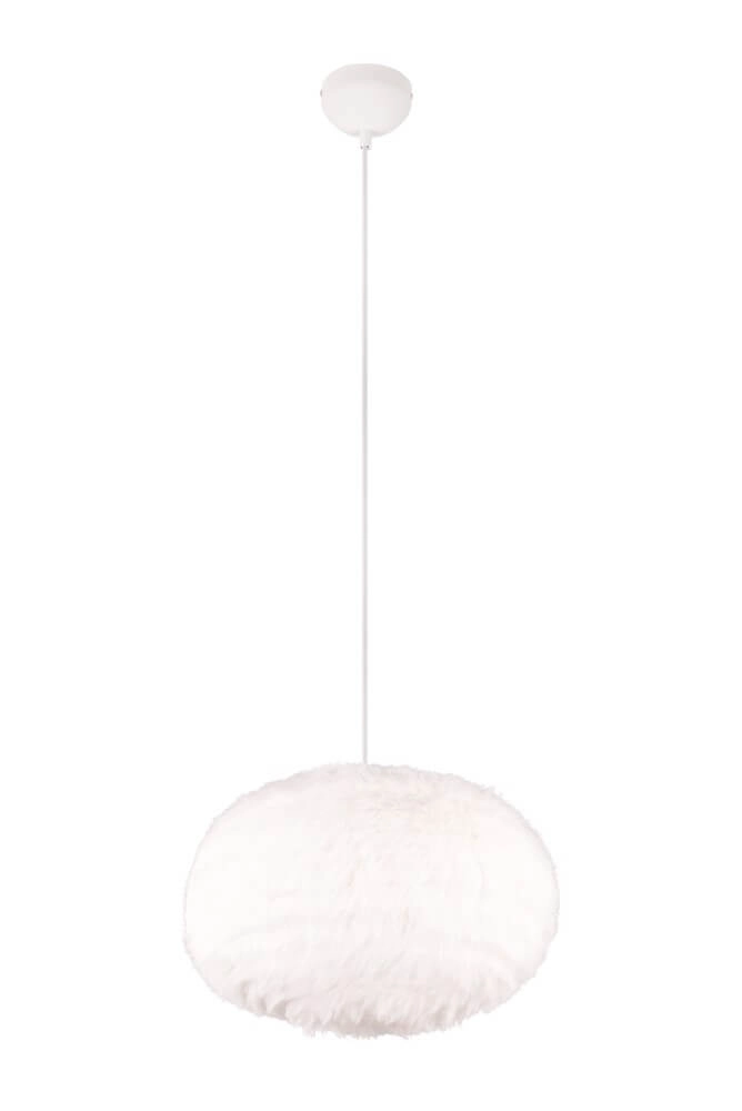 Hängelampe aus Stoff Furry creme Ø 50cm