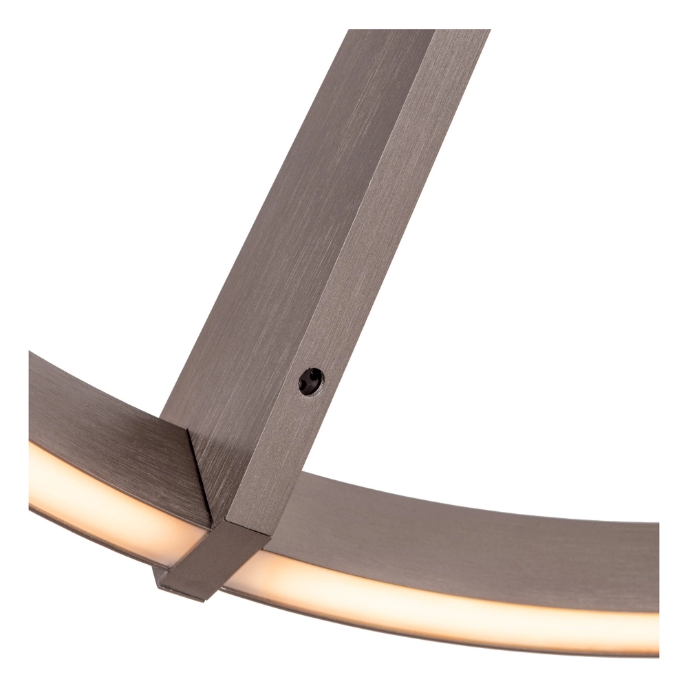 Elegante LED-Pendelleuchte Applause Gebürstetes Metall – Ø 60 cm Premium by Lucide 5411212221827