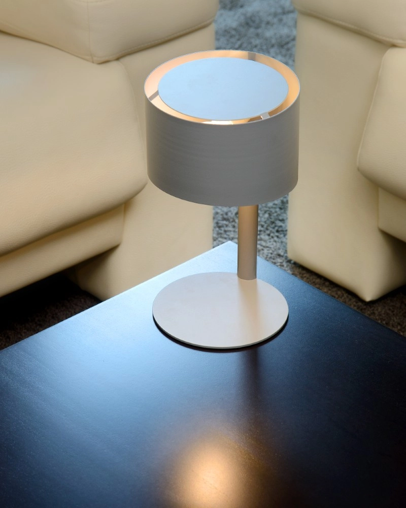 Elegante Tischlampe Knulle Ø 15 cm grau Lucide 5411212450722