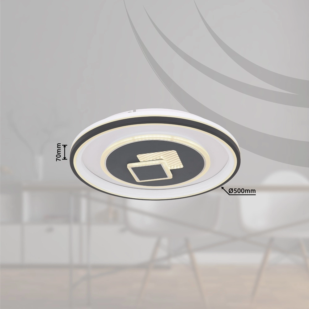 Deckenlampe Sundi Weiß mit Schwarz Globo 9007371428915