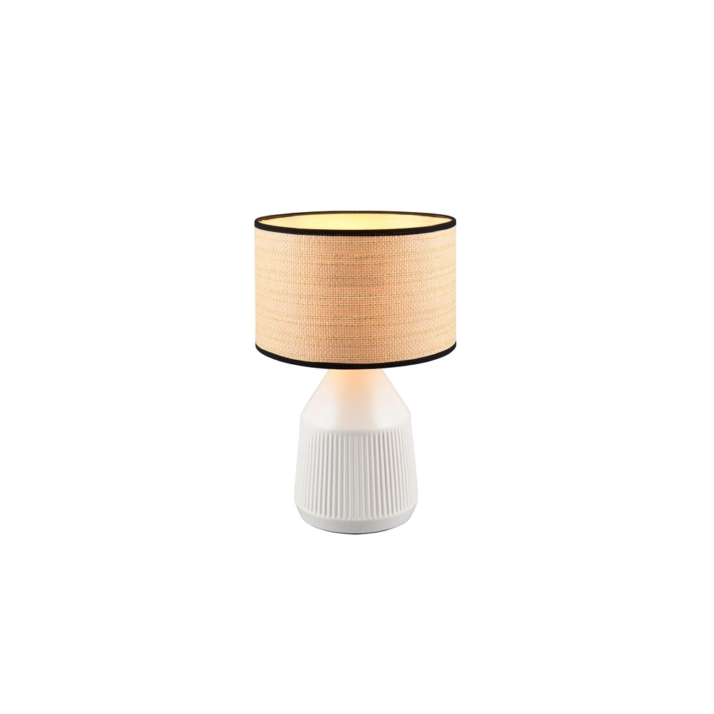 Tischlampe Formentera Ø 28 cm weiß Trio 4017807680126