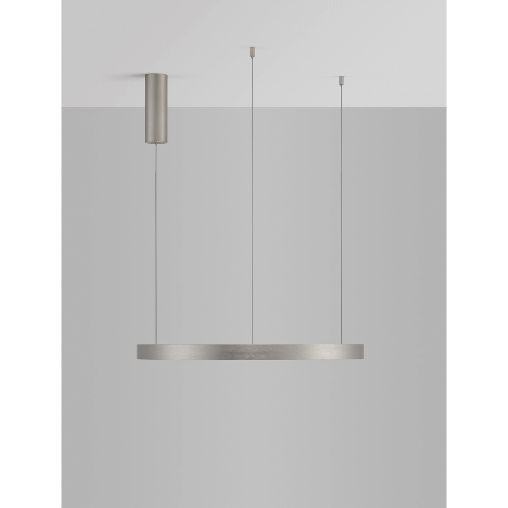 Runde Pendelleuchte Perrine silbergrau Ø 60cm Lyora 5212017438430