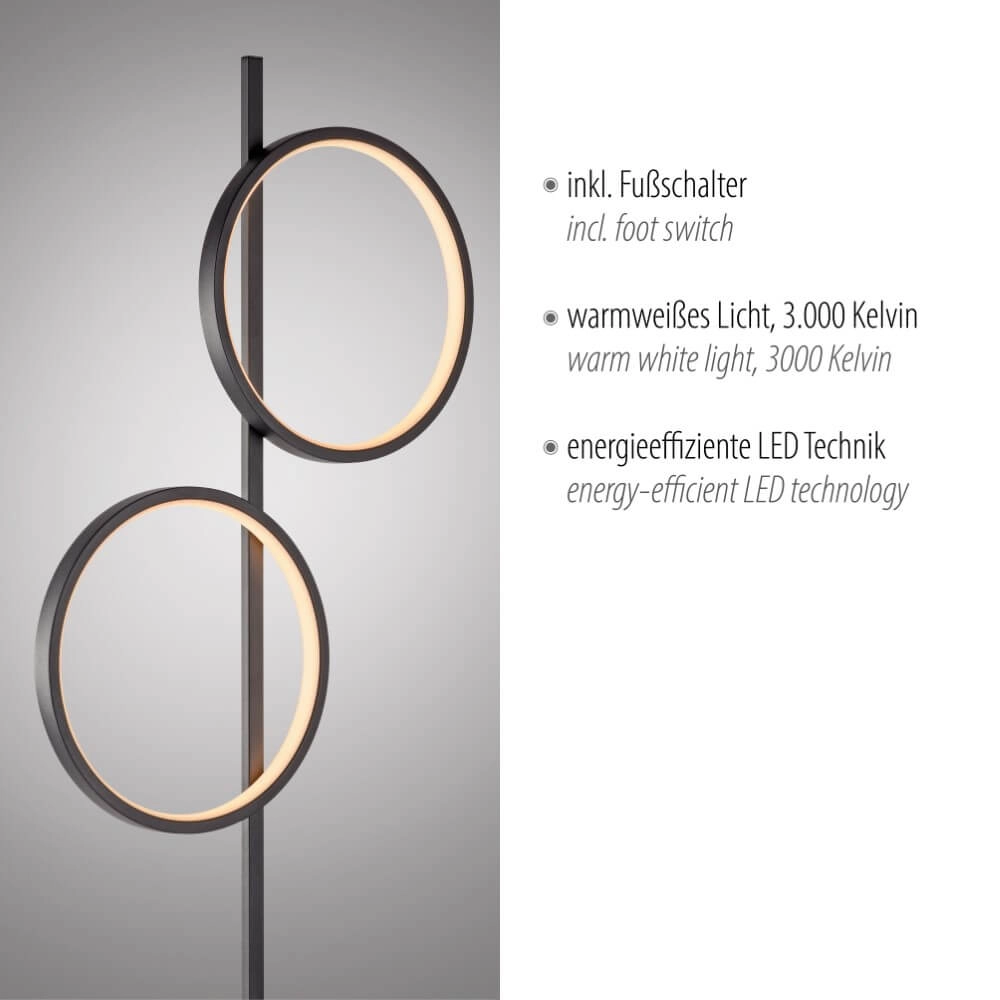 Stehlampe Mini Ritus Schwarz Just Light 4043689000233