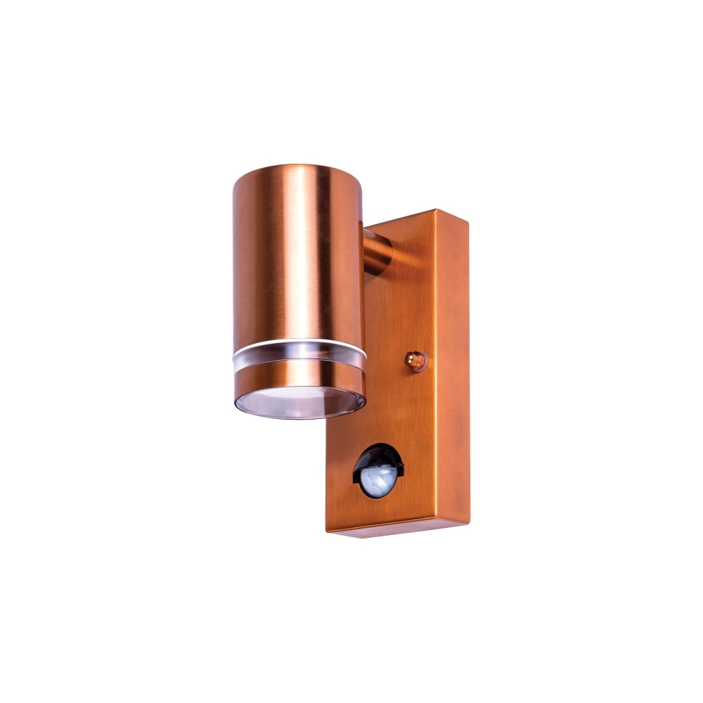 Wandscheinwerfer mit Sensor Opden Rotes Kupfer – 1x GU10