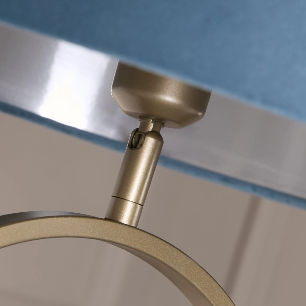 Stehlampe Modish Bronze mit grün-blauer Kappe Searchlight 5053423307671