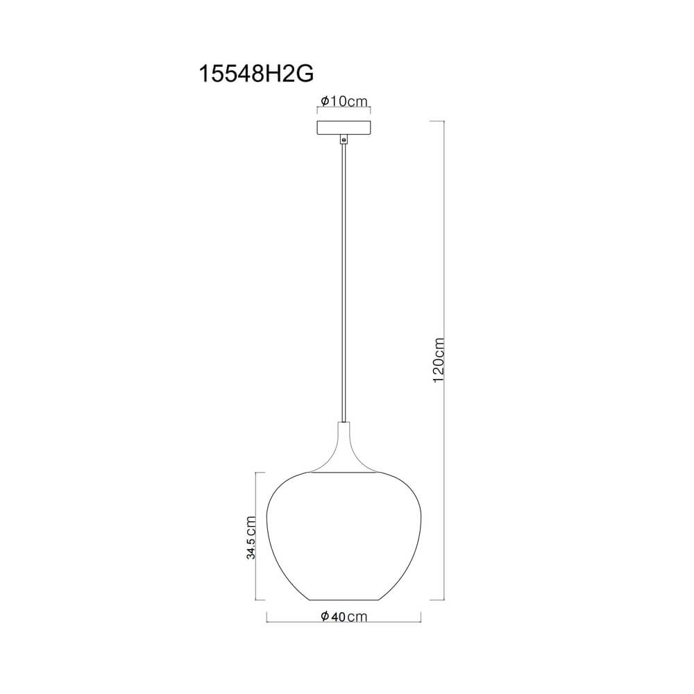 Schwarze Pendelleuchte Maxy mit rotem Glas Ø 40cm Globo 9007371456970