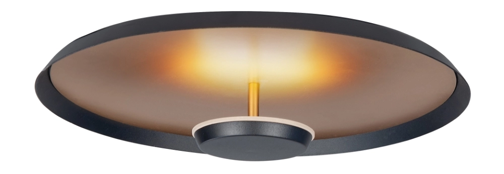 Schlanke Deckenleuchte Oro schwarz mit gold Ø 35,5cm