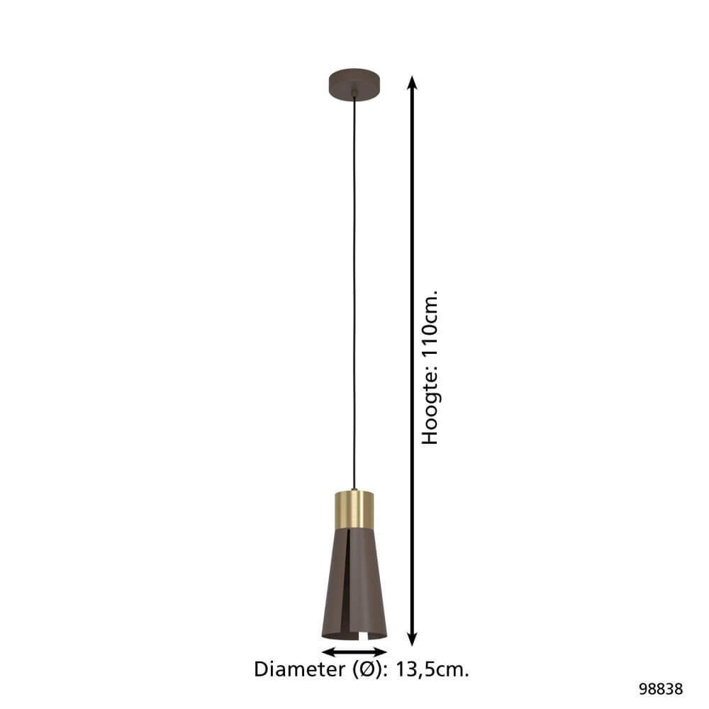 Mokka-Hängelampe Losalomas Ø 13,5cm Eglo 9002759988388