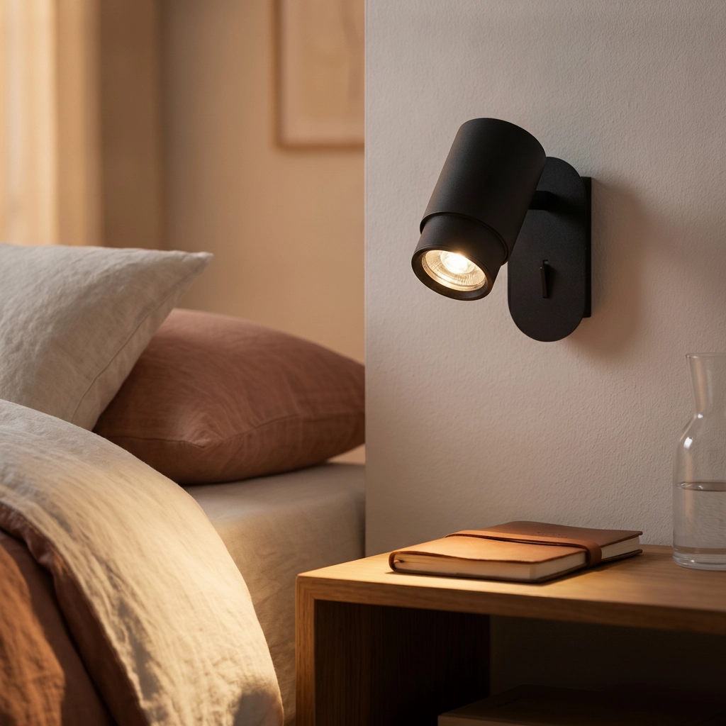 Nachttischlampe Nime schwarz
