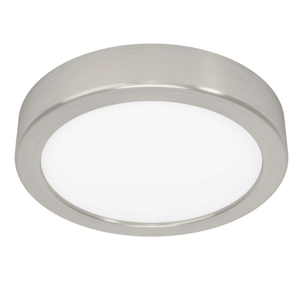 LED-Deckenlicht Fueva 6 rund – Edelstahl – Ø 16,6 cm