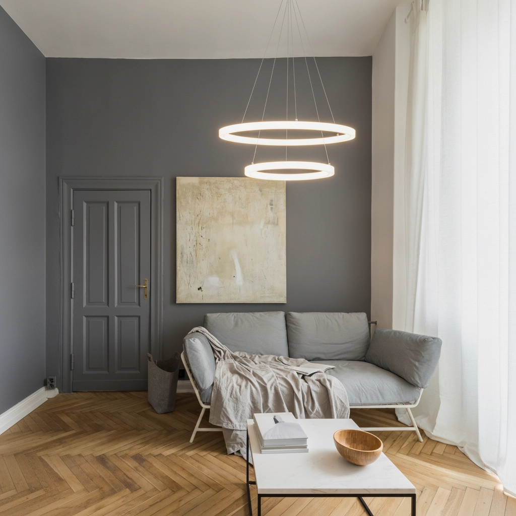 Weiße Pendelleuchte Empatia Design doppelt