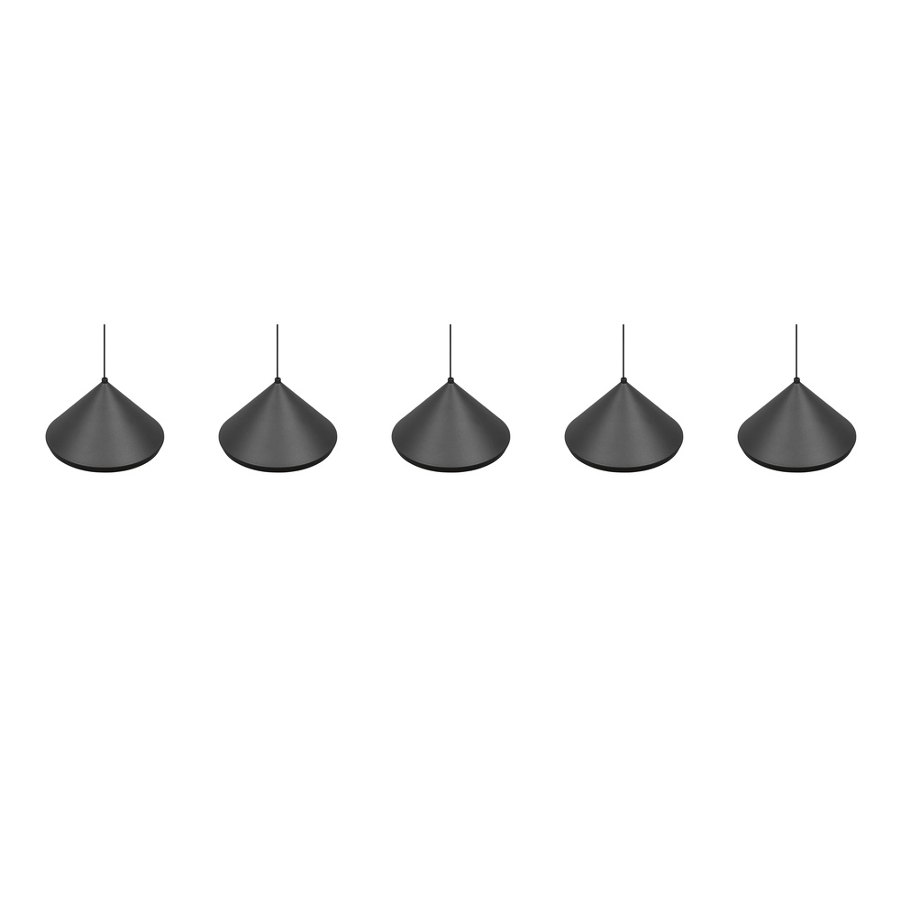 5-flammige Pendelleuchte Laguna schwarz Trio 4017807667684