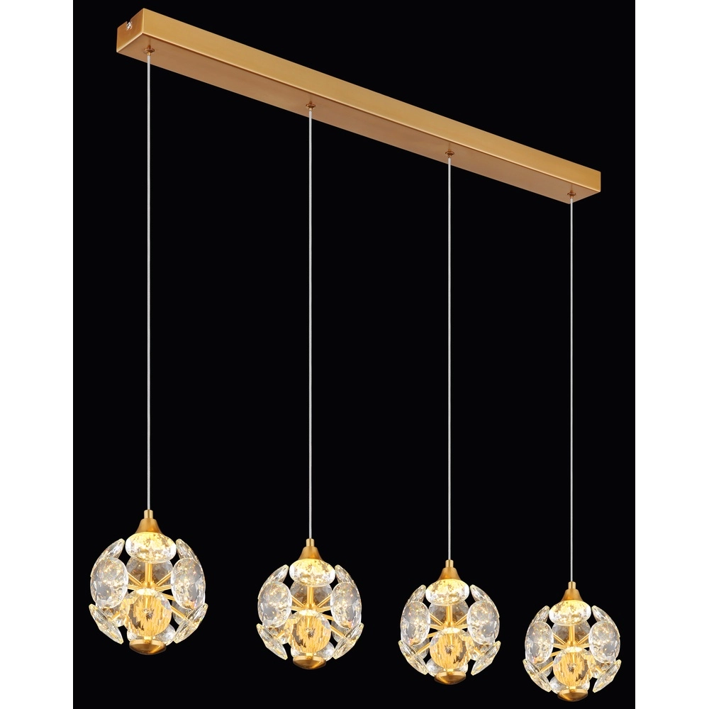 4-Licht Pendellampe Virina Gold Globo 9007371452620