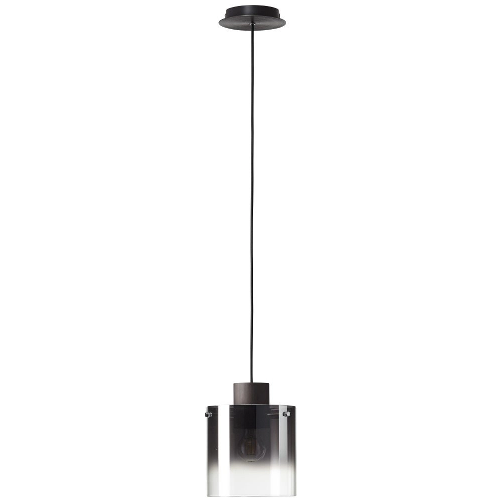 Hängelampe Beth E27 schwarz mit Rauchglas Brilliant 4004353358470